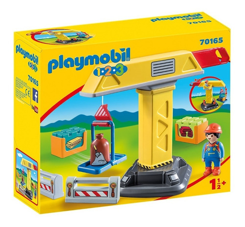 Playmobil 123 - Grua Con Brazo Giratorio Y Elevador - 70165
