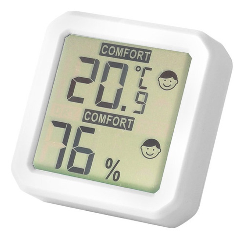 Termómetro Digital De Temperatura Y Humedad Interior Jadever Color Blanco