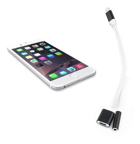 Splitter iPhone Mini Plug 3.5mm Carga Auriculares 7 8 X Xs