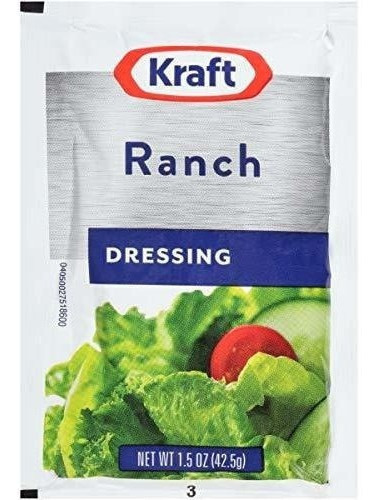 Aderezo Para Ensaladas Kraft Ranch 1.5 Oz Paquetes De Un