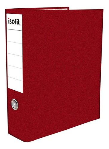 Pack 10 Archivadores Isofit Carta Lomo Ancho (flat) Burdeo