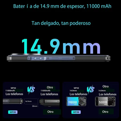 Oukitel Wp39 5g Celular 24gb Ram+256gb Rom, 6.6 Fhd+, 11000m