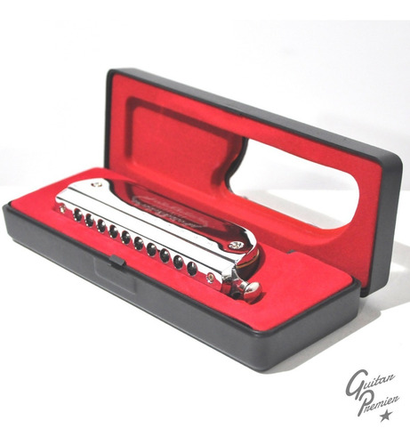 Imagen 4 de 8 de Armonica Cromatica Chrometta 8 32 Voces + Estuche Golden Cup