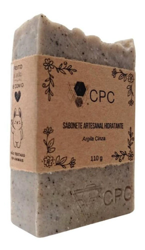 Sabonete Artesanal Clareador Com Argila Cinza 110 Gramas