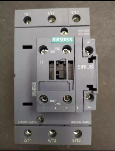 Contactor Siemens 3rt2045-1ak60 80amp Ac3 Bobina 110v