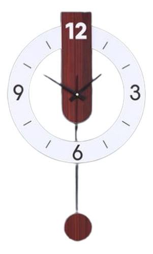 Reloj Pared Bateria Pendulo Silencioso Decorativo Moderno