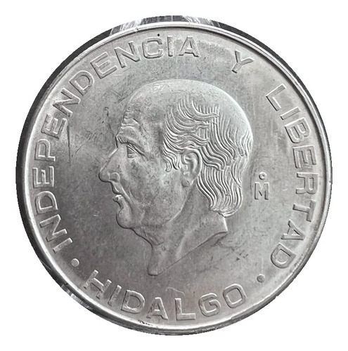 Moneda 5 Pesos Plata Ley 0720 1955 Hidalgo Chico