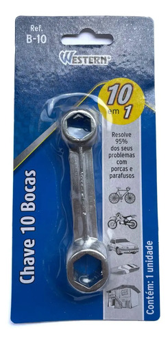 Chave Combinada 10 Tamanhos 5mm-15mm Western Para Bike Moto