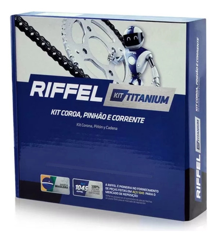 Kit Relação Biz 125 / Biz 110i Todas Riffel Aço1045 Promoção