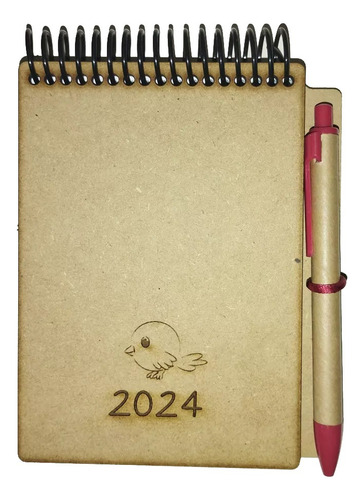 Libreta Personalizada Mdf + Lapicera