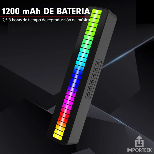 Z Barra Bocina Bluetooth Radio Recargable Portatil Luces Led