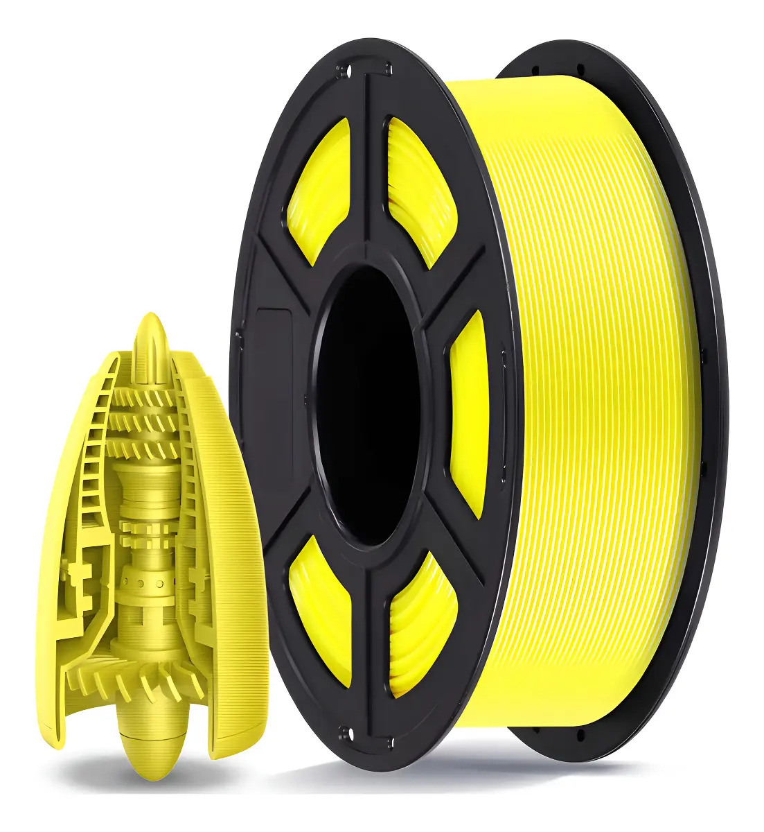 Filamento PETG+ 1.75 mm Precisión Dimensional +/-0.02 mm 1kg Color: Amarillo
