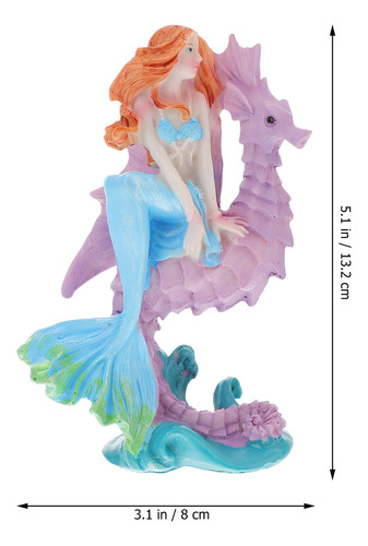 Figura De Sirena Artificial Para Decoración De Sirena, Pecer