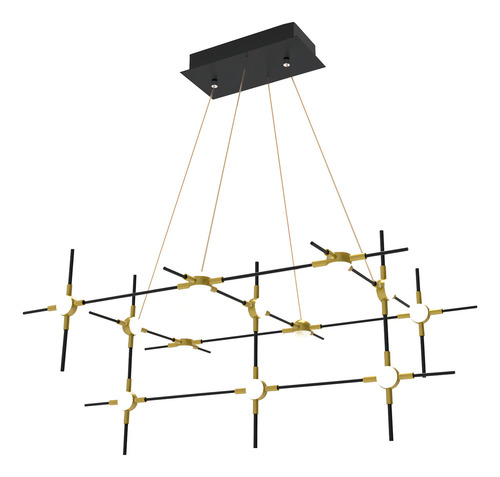 Pendente Link Dourado E Preto E Branco (c)80cm(l)56cm(a)36cm