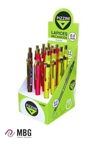 Imagen 2 de 4 de Lápiz Mecánico Pizzini 0.5mm Facetado Varios Colores
