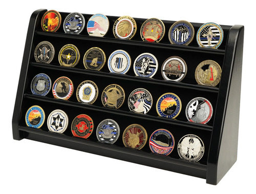 Decowoodo Challenge Coin Display Case, 4 Filas De Monedas Mi