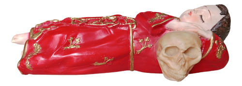 Imagen Niño De La Suerte Resina 30x8 Cm Rojo