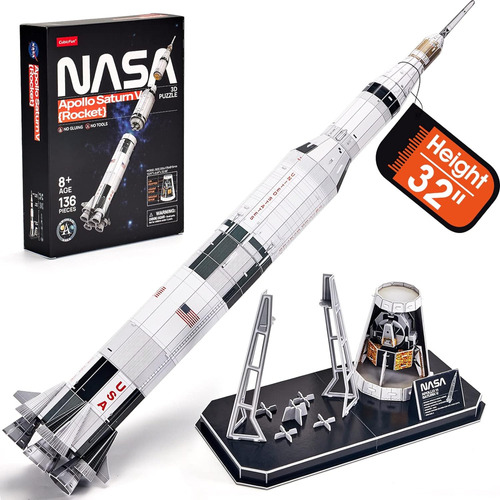 Rompecabezas 3d Apollo Saturn V De La Nasa Para Adultos Y Ni