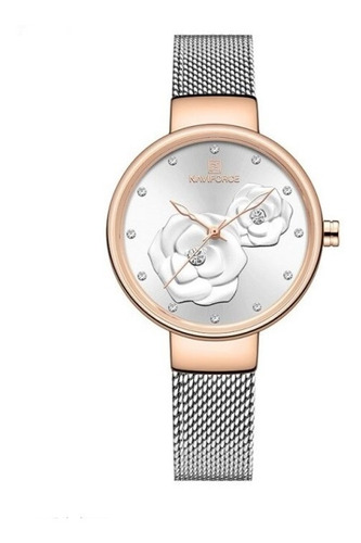 Reloj Para Mujer Elegante Marca Naviforce Modelo Nf5013 Caja