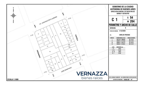 Oportunidad. Lote En Venta Floresta 10,21 X 36,60 .1600 M² Vendibles.