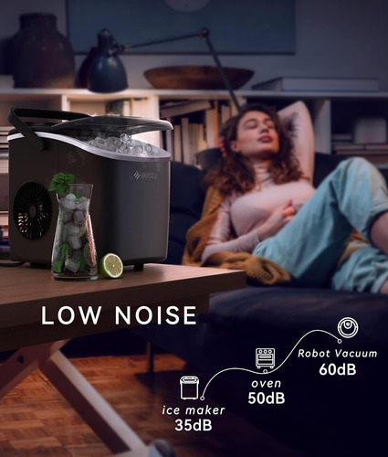 Ecozy Máquina De Hielo Portátil Para Encimera 9 Cubitos De Color