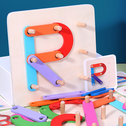 Puzzle De Bloques Apilables De Madera Para Niños