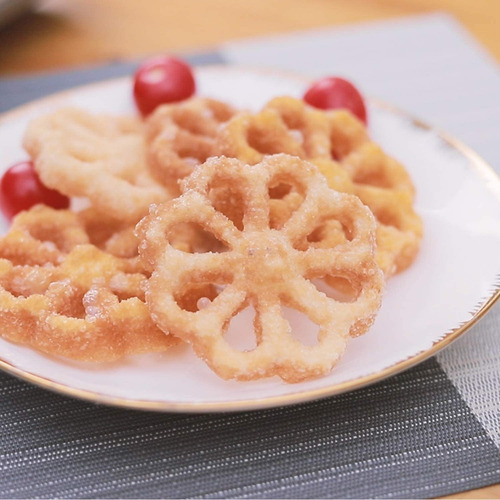 Imagen 8 de 10 de Set De Moldes Sellos Para Rosetas Y Galletas Buñuelo