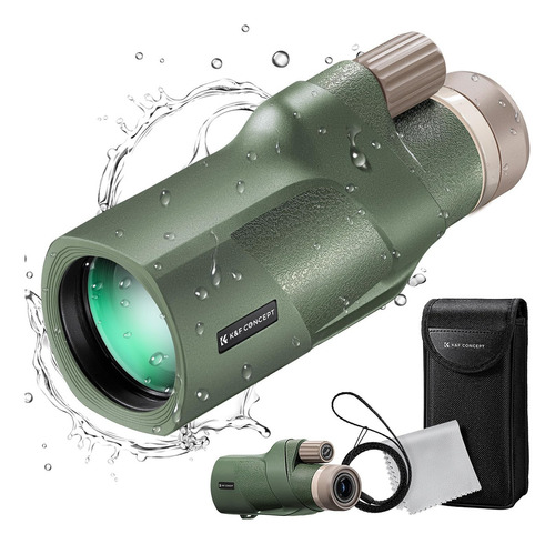 Monoculares K&f Concept 12x50 Hd Bak4 Fmc - Verde Militar