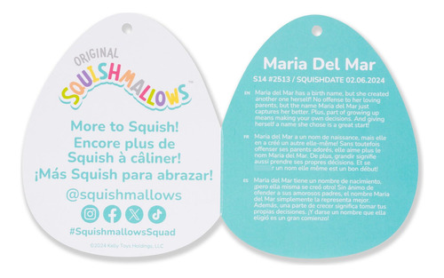Peluche Squishmallows Maria Del Mar Jackalope 36 Cm Púrpura