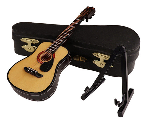 Guitarra H7 En Miniatura De Madera En D Con Soporte Y Funda