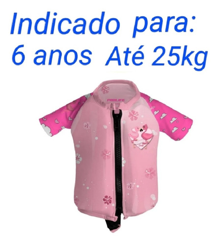 Camisa Flutuadora Infantil Prolife 6 Anos Até 25kg - Uv50+