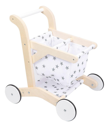 Carrito De Compras De Madera Para Niños, Carrito De Compras
