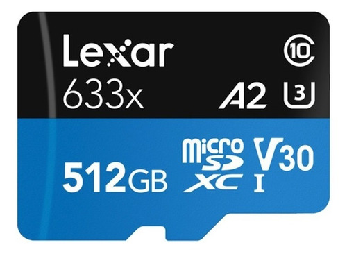 Cartao Lexar Micro Sd 512gb 633x Sdxc 4k Gopro Hero 6 7