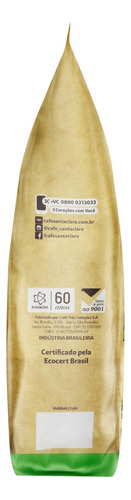 Café Torrado e Moído Orgânico Santa Clara Reserva da Família Pacote 250g