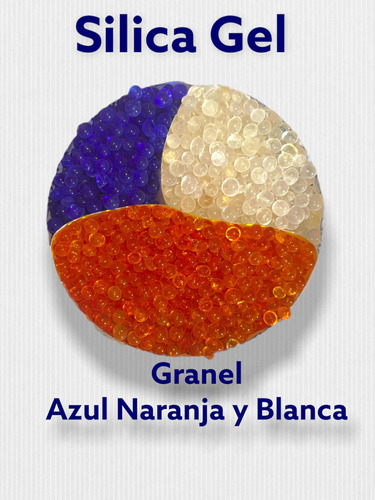 Imagen 1 de 1 de Silica Gel Naranja Azul Y Blanca Natural Granel 1 Kilo Gramo