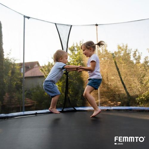 Imagen 9 de 10 de Cama Elastica Femmto 2.44 Metros Con Red Protectora 120 Kg