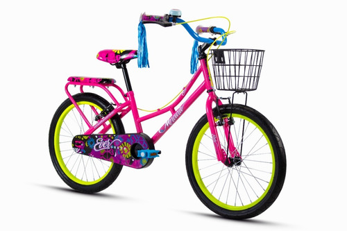 Bicicleta Mercurio Infantil Evergreen 20´´azul/rosa/verde