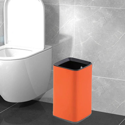Bote De Basura Delgado De Acero Inoxidable - Diseño Naranja