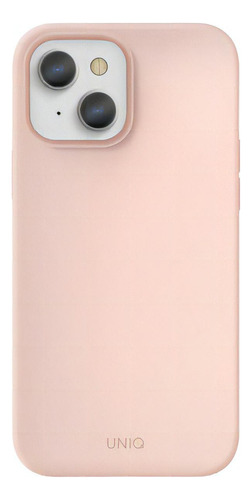 Carcasa De Silicona Rosa Para iPhone 13 - Marca Uniq - Modelo Lino
