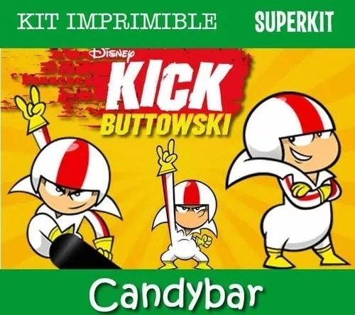 Kit Imprimible Kick Buttowski - Medio Doble Riesgo Candy Bar