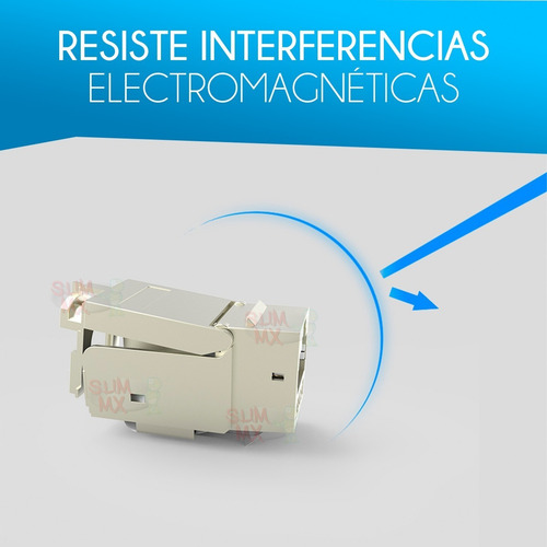 100 Pz De Jack Cat7 Rj45 Blindado Autoponchable Ftp Ethernet
