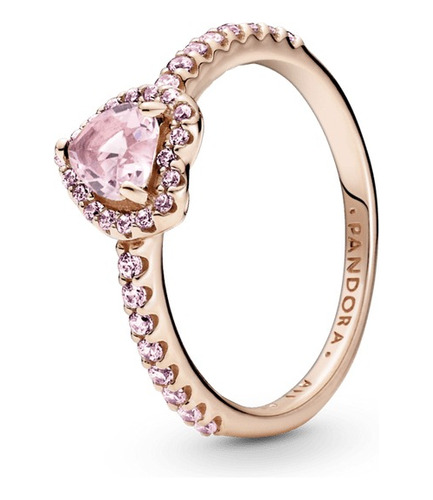 Anillo Pandora Corazón Relieve Rosa Incluye Kit De Regalo