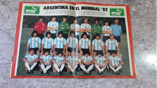 Póster Selección Argentina Mundial 1982. Muy Buen Estado. 