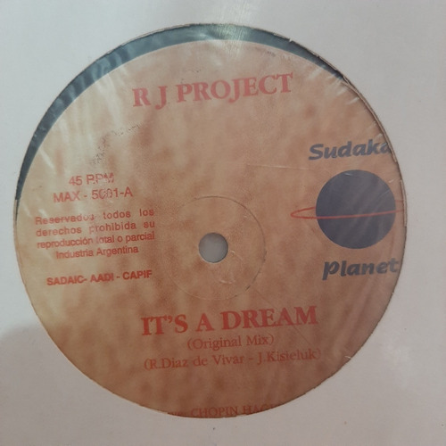 Vinilo R J Project It S A Dream Sudaka Planet E1