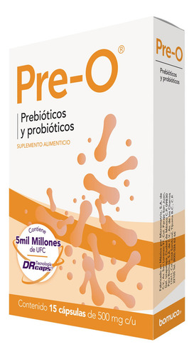 Pre-o Prebióticos Y Probióticos 15 Capsulas Sabor Sin Sabor