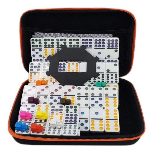 Dominó Kalolary Double 12 Mexican Train De Nailon Con Forma