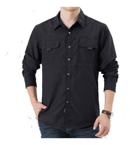 Camisa De Verano De Secado Rápido De Manga Larga Para Hombre