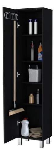 Mueble De Aseo Jalisco, Wengue, Con Colgadero De Escobas Zf