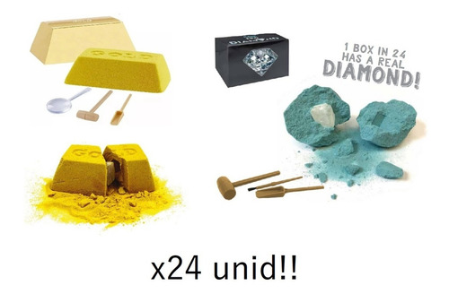 Caja X24 Juego Mine It Gold Diamond Oro Y Diamante Full