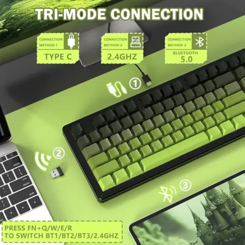 Teclado Mecânico De Três Modos Para Jogos Attack Shark M87 P